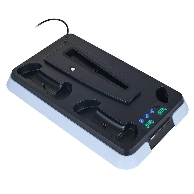 For PS5 Pro / PS5 Slim / PS5 Multifunctional Cooling Base With Dual Handle Charging Dock, YH66S Piano Style With Colorful Light White, YH66S Piano Style With Colorful Light Black, YH66 White, YH66 Black White, YH66 Black