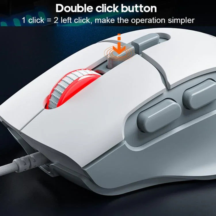 iMICE G800 7 Keys 7200DPI Wired Gaming Silent Mouse With LED Lighting