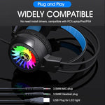 Glowing Headphones Computer Esports Wired Gaming Headset With Microphone, iMICE HD-490 Colorful Light 3.5mm, iMICE HD-490 RGB Light 7.1mm