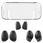 For Nintendo Switch 2 Split Design Crystal PC Protective Case with 3 Sizes Ergonomic Grips, Clear+ Red Blue, Clear+Green Blue, Clear+Black, Clear Black+Red Blue, Clear Black+Green Blue, Clear Black+Black