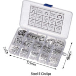 400pcs /Set 1.5-15mm Stainless Steel E-Type Open Circlips Boxed, 400pcs /Set