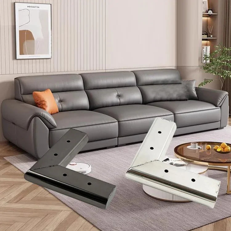 3cm Thick Stainless Steel Sofa Support Heightening Pad, Black Linear Shape, Black Figure-of-Seven Shape, Silver Linear Shape, Silver Figure-of-Seven Shape