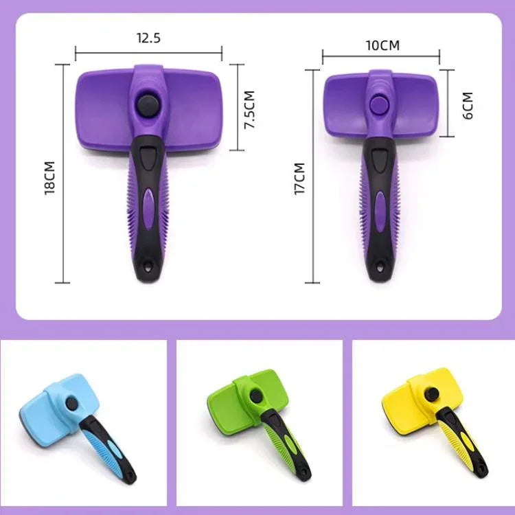 Pet Deshedding Brush for Cats & Dogs 1-Click Release Hair Remover Tool Grooming Brush, Small, Large