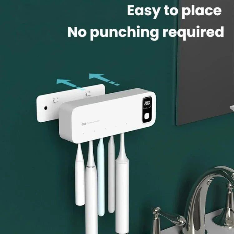 Automatic Drying Electric Toothbrush UV Sanitizer Bathroom Storage Rack