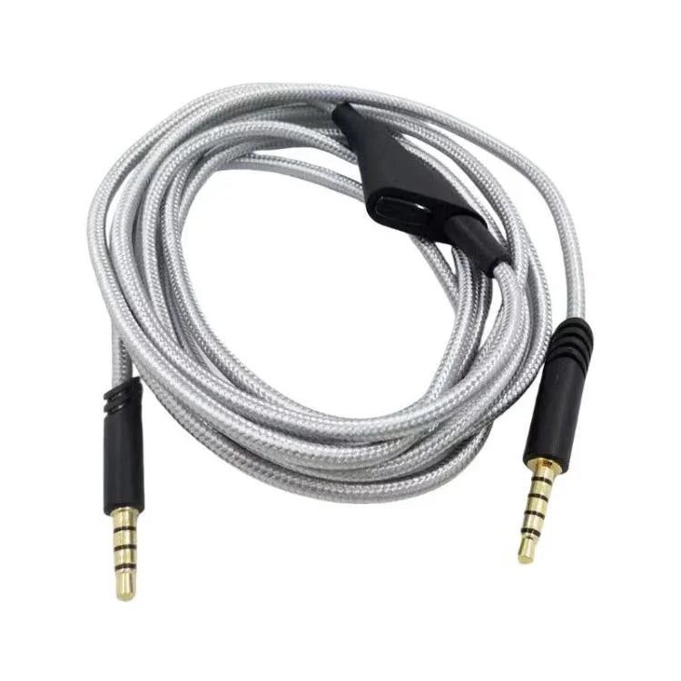 For Logitech Astro A10 / A40 / A30 2m Gaming Headset Cable Braided Audio Cable, Black Button, Black White Button, Gray Black Button, Black Tuning, Blue Tuning, Gray Tuning, Red Black Square, Black Square