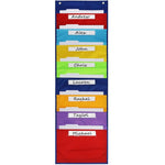 Rainbow File Book Magazine Storage Wall Mount Bag, 8 Pockets