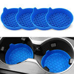 4pcs Anti-squeak Anti-slip Car Coaster With Handle