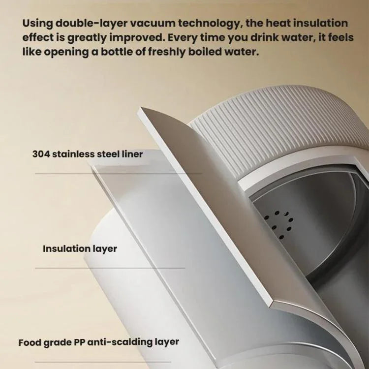 RK-3 Wireless Electric Heating Travel Kettle Portable Boiling Water Cup with 6-Temperature Settings