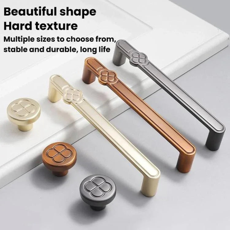 Vintage Flower Cabinet Door Handle Zinc Alloy Handle For Drawers Wardrobes, Single Hole Coffee, 96mm Coffee, 128mm Coffee, Single Hole Grey, 96mm Grey, 128mm Grey, Single Hole Brushed Copper, 96mm Brushed Copper, 128mm Brushed Copper