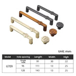 Vintage Flower Cabinet Door Handle Zinc Alloy Handle For Drawers Wardrobes, Single Hole Coffee, 96mm Coffee, 128mm Coffee, Single Hole Grey, 96mm Grey, 128mm Grey, Single Hole Brushed Copper, 96mm Brushed Copper, 128mm Brushed Copper