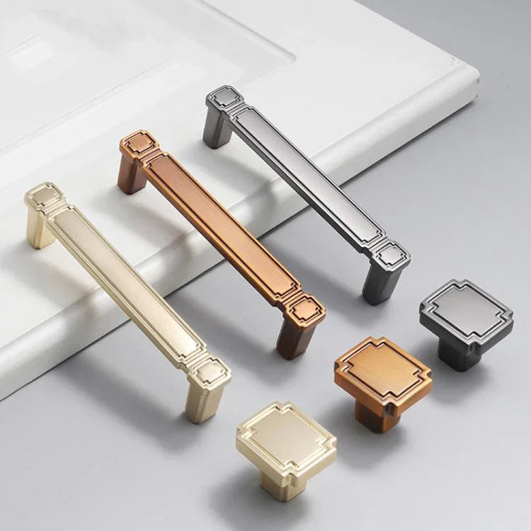 Vintage Cabinet Door Handle Zinc Alloy Handle For Drawers Wardrobes, Single Hole Coffee, 96mm Coffee, 128mm Coffee, Single Hole Grey, 96mm Grey, 128mm Grey, Single Hole Brushed Copper, 96mm Brushed Copper, 128mm Brushed Copper