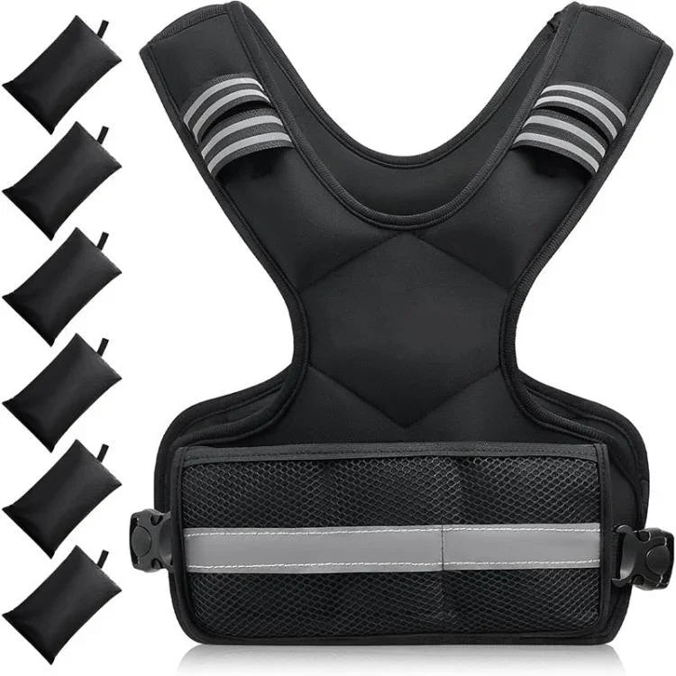 Fitness Adjustable Weights Reflective Sports Cests, 5KG