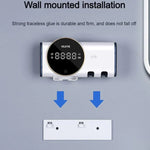 HUIYE UV Toothbrush And Razor Sanitizer Drying Box With LCD Display Wall-Mounted No-Drill Electric Toothbrush Sterilizer