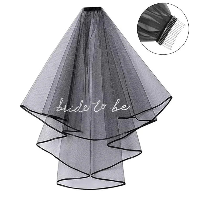 Bridal Veil Hair Accessories Double-Layer Tulle Veil, Red Plastic Hairbrush, Black Plastic Hairbrush, White Plastic Hairbrush, Red Iron Hairbrush, Black Iron Hairbrush, White Iron Hairbrush