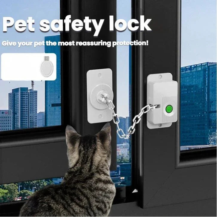 Smart Fingerprint Chain Lock with Electronic Key Child & Pet Safety Window Restrictor