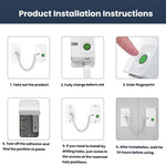 Smart Fingerprint Chain Lock with Electronic Key Child & Pet Safety Window Restrictor