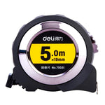 Self-Locking Steel Tape Measure TPR Covered Measuring Ruler, Deli 79550 3m x 16mm, Deli 79551 5m x 19mm, Deli 79552 7.5m x 25mm, Deli 79553 10m x 25mm
