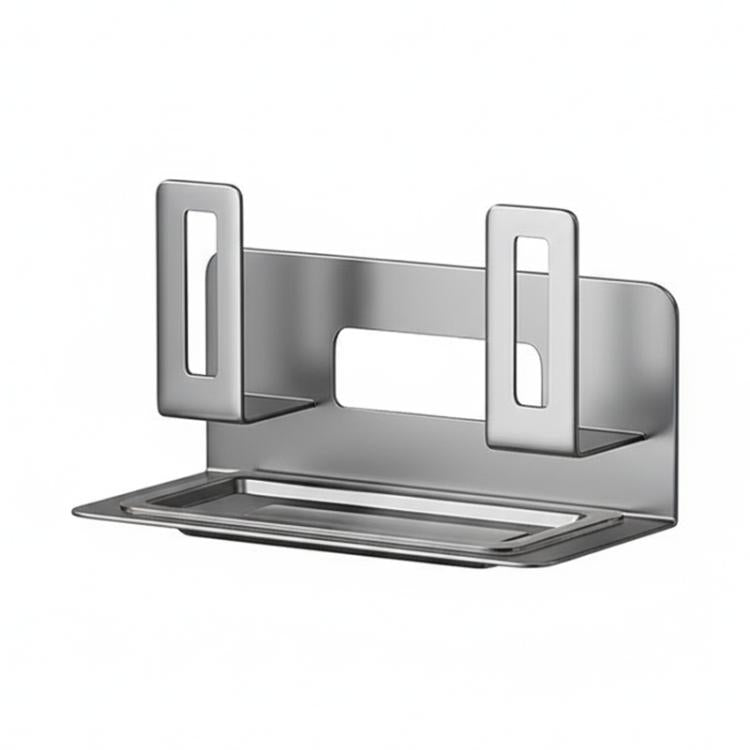 Wall-Mounted Pot Lid Holder & Cutting Board Organizer No Drill Kitchen Storage with Detachable Drip Tray