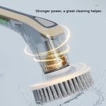 7 In 1 Extendable Electric Cleaning Brush Multi-Surface Scrubber for Bathroom, Stove, Car & Tile