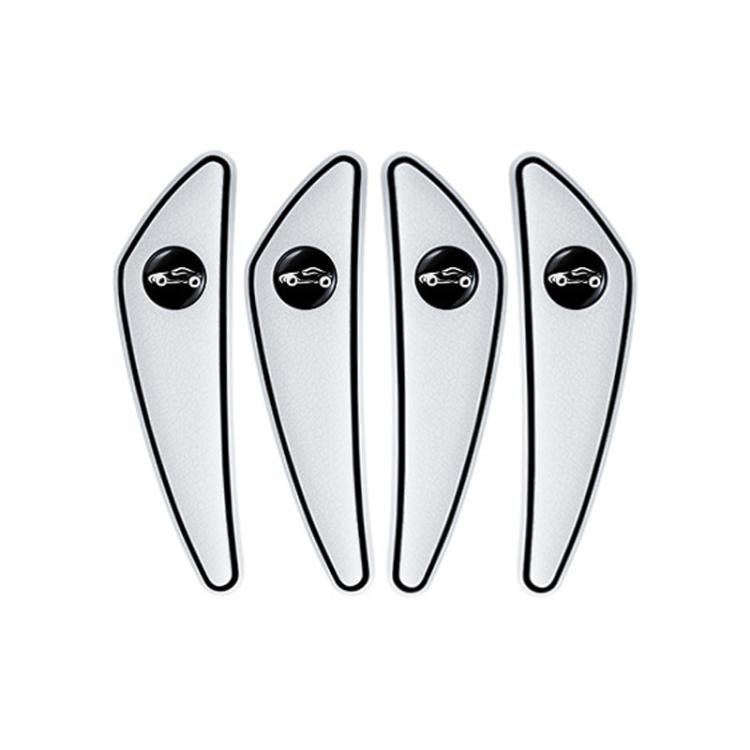4pcs /Set Car Door Corner Anti-scratch Rearview Mirror Protectors, Black, Red, White, Gray, Luminous