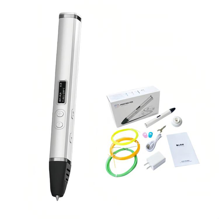 3D Printing Pen Kit With Detachable Body, HD OLED Screen & Precise Temperature Control – 3-Speed Adjustable, Without Plug, US Plug, EU Plug
