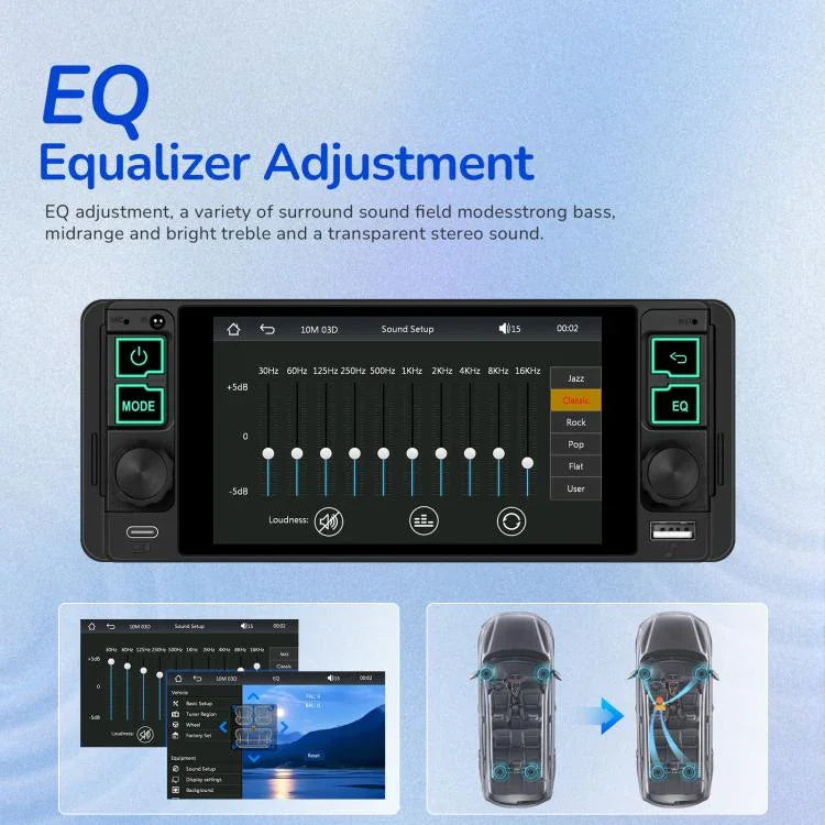 5.1 inch Horizontal Screen Single-seat Universal MP5 Player With Wireless Carplay Function Integrated Machine, Standard, Standard+12 Light Camera