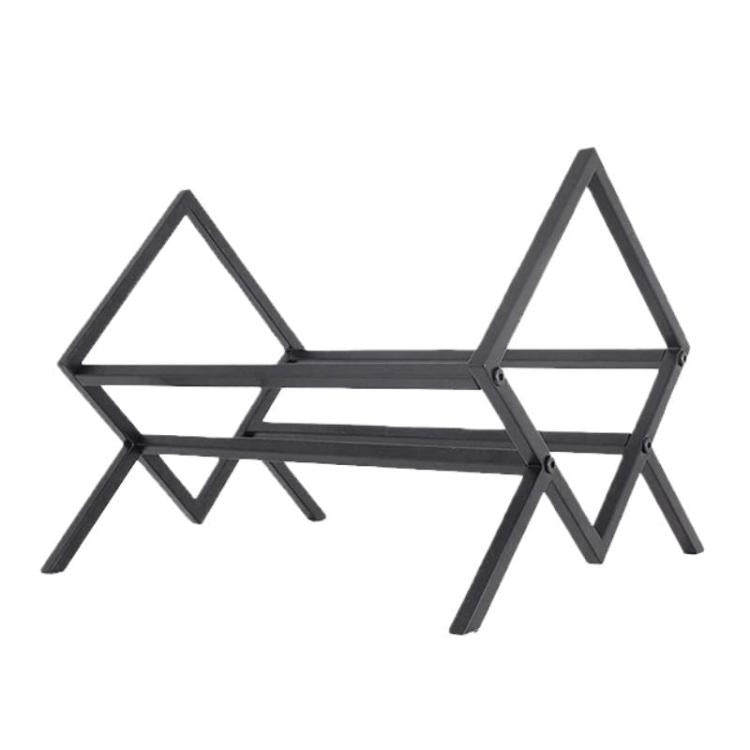 Desktop Iron Bookcase Vinyl Record Magazine Storage Rack, Iron