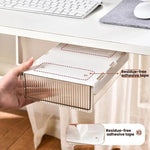 Under Desk Hidden Drawer Organizer Invisible Storage Box for Stationery and Office Supplies, Medium Clear, Medium Clear Black, Large Clear, Large Clear Black, XL Clear