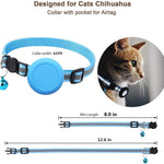For AirTag 2nd Gen / AirTag 1st Gen Waterproof  Silicone Holder Cat Collar With Safety Breakaway Buckle And Fish & Bell Pendant