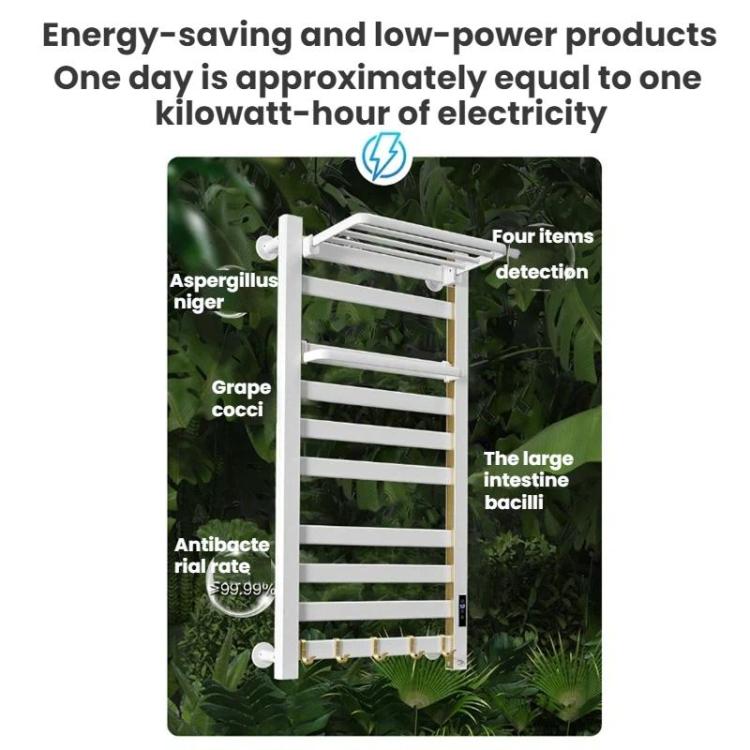 Smart Touchscreen Display Electric Heated Towel Rack Bathroom Drying Rack, Large Platinum Right Wiring, Large Platinum Left Wiring, Large White Right Wiring, Large White Left Wiring, Large Black Right Wiring, Large Black Left Wiring                    ...