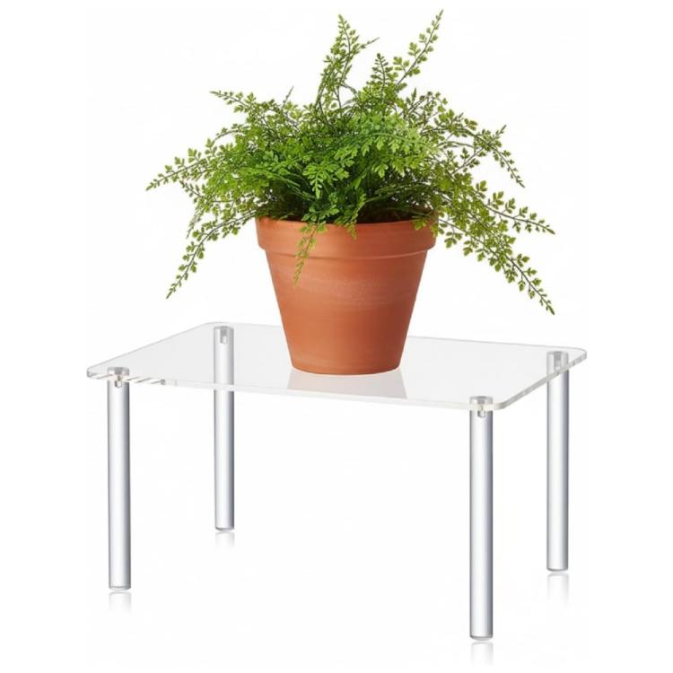 Acrylic Plant Pot Stand Dish Rack For Kitchen, Living Room & Balcony, YX223