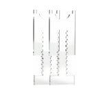 2pcs /Set Prevent Sliding Wall Damage Adjustable Acrylic Spacer Pads, 5 Slot, 6 Slot