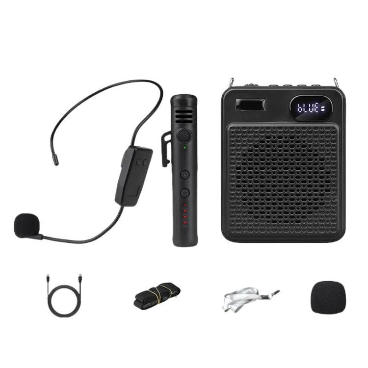 DIYO-1125 Multifunctional Outdoor High-Volume Microphone With Battery Display Teacher Classroom Voice Amplifier, Wireless Single Mic White, Wireless Single Mic Black, Wireless Single Headwear White, Wireless Single Headwear Black, Wireless Dual Mic Whi...