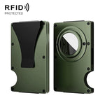 For AirTag 2nd Gen / AirTag 1st Gen Metal Card Holder RFID Blocking Wallet