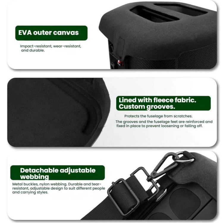 For Bose S1 Pro+ Speaker Protective EVA Carrying Case with Shoulder Strap, EVA Carrying Case