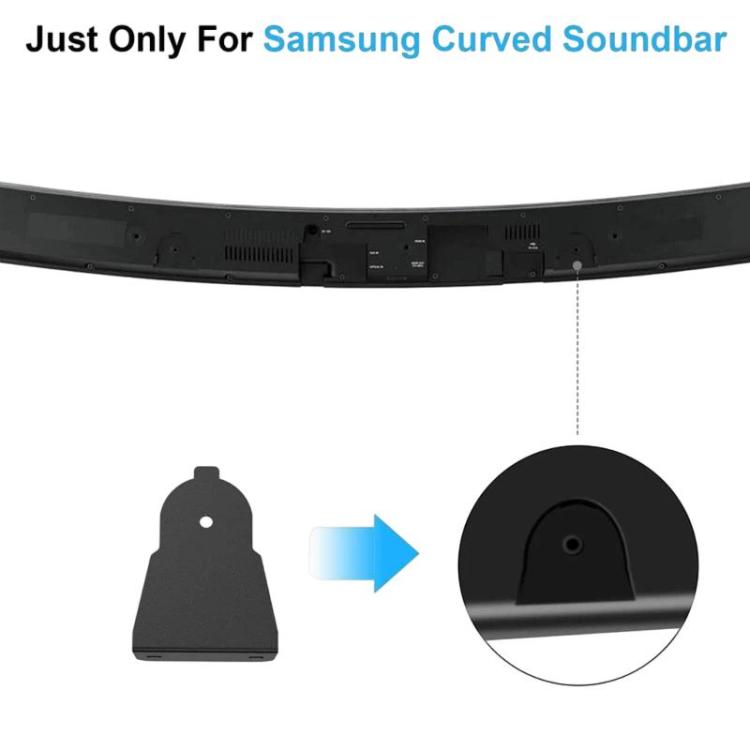 JJ-8007-B-0 2pcs For Samsung Curved Soundbar Wall Mount Speaker Bracket, For Samsung Curved Soundbar
