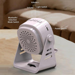 Wireless Induction Speaker With Phone Stand Multifunctional Desktop Bluetooth Speaker Night Light