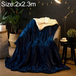 Winter Sofa Blanket Double Thick Cashmere Coral Fleece Ofice Nap Blanket, 1.5x2m, 2x2.3m