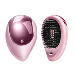 Portable Electric Hair Ionic Brush Hair Straightener Brush Negative Ion Comb Anti-static Massage Mini Straight Hair comb, Pink, Green