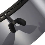 Anti-peeping Sun Mirror Integrated Anti-foam Sunscreen Mask, Black Frame Transparent
