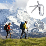 Multifunctional Folding Security Self Defense Folding Saw Carabiner Hanging Buckle Wild Survival Equipment, D Type + LED