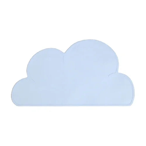 Children Cloud Silicone Placemat Waterproof Environmental Protection Student Table Mat, White, Black, Yellow, Blue, Green, Light Pink, Dark Gray, Light Blue, Light Green, Light Gray, Dark  Pink