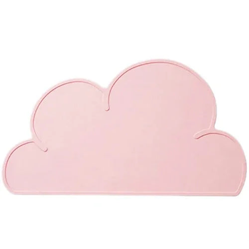 Children Cloud Silicone Placemat Waterproof Environmental Protection Student Table Mat, White, Black, Yellow, Blue, Green, Light Pink, Dark Gray, Light Blue, Light Green, Light Gray, Dark  Pink