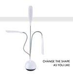2 PCS Flexible Adjustable Portable Bedroom Reading Desk Lamp LED Night Light for Children, White, Pink, Blue, Green