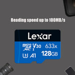 Lexar 633x 128GB  High-speed Driving Recorder Dedicated TF Card Mobile Phone Memory Card, 128GB