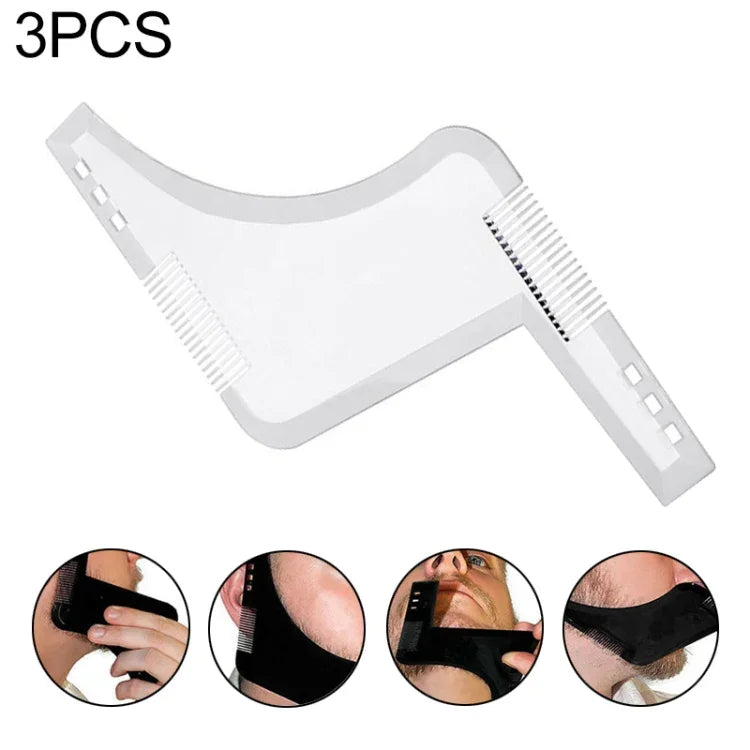 Double-sided Beard Comb Molding Template Tool Beard Shaping Styling Tool With Inbuilt Comb