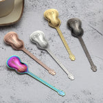 Stainless Steel Coffee Mixing Spoon Creative Musical Instrument Shape Spoon, Guitar Silver, Octagonal Silver, Lute Silver, Yueqin Silver, Guitar Titanium Gold, Octagonal Titanium Gold, Lute Titanium Gold, Yueqin Titanium Gold, Guitar Rose Gold         ...