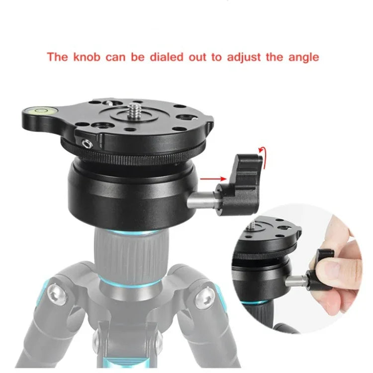BENXIN DY-60N Universal Horizontal Adjustment Base Panoramic Pan-tilt SLR Camera Adjustment Table Hemispherical Base, DY-60N 1/4 inch