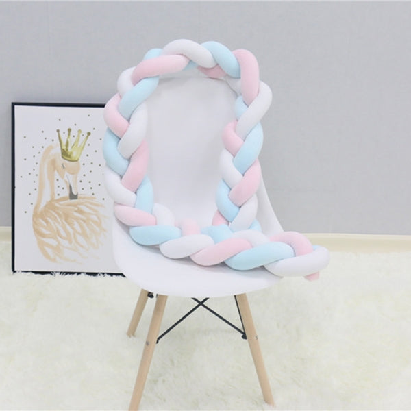 2M  Pure Color Weaving Knot for Infant Room Decor Crib Protector Newborn Baby Bed Bumper Bedding Accessories