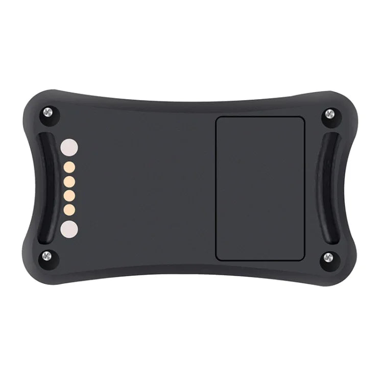 TK200 IP67 waterproof GPS tracker back view with LED indicators and battery contacts for personal, pet, and goods tracking.